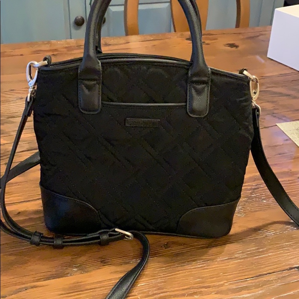 Vera Bradley microfiber and leather crossbody